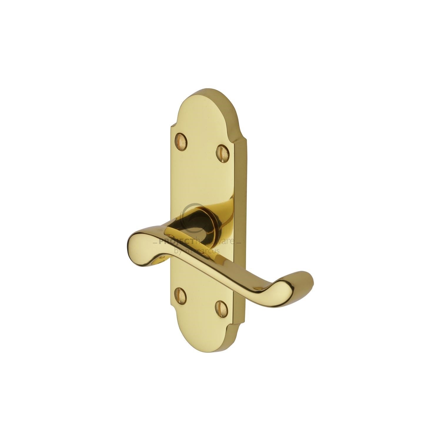 Project Hardware Door Handle Lever Latch Milton Short Design Polished