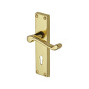 Project Hardware Door Handle Lever Lock Malvern Design Polished Brass finish - PR600-PB - Choice Handles