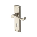 Project Hardware Door Handle Lever Lock Malvern Design Satin Nickel finish - PR600-SN - Choice Handles