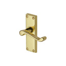 Project Hardware Door Handle Lever Latch Malvern Short Design Polished Brass finish - PR610-PB - Choice Handles