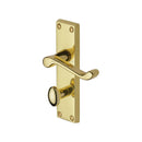 Project Hardware Door Handle for Bathroom Malvern Design Polished Brass finish - PR620-PB - Choice Handles