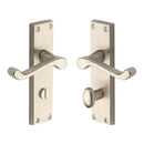 Project Hardware Door Handle for Bathroom Malvern Design Satin Nickel finish - PR620-SN - Choice Handles