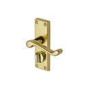 Project Hardware Door Handle for Privacy Set Malvern Short Design Polished Brass finish - PR625-PB - Choice Handles