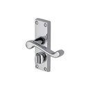Project Hardware Door Handle for Privacy Set Malvern Short Design Polished Chrome finish - PR625-PC - Choice Handles