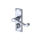 Project Hardware Door Handle for Privacy Set Malvern Short Design Satin Chrome finish - PR625-SC - Choice Handles