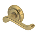 Project Hardware Door Handle Lever Latch on Round Rose Malvern Design Polished Brass finish - PR630-PB - Choice Handles
