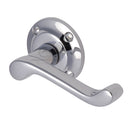 Project Hardware Door Handle Lever Latch on Round Rose Malvern Design Polished Chrome finish - PR630-PC - Choice Handles