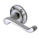 Project Hardware Door Handle Lever Latch on Round Rose Malvern Design Satin Chrome finish - PR630-SC - Choice Handles