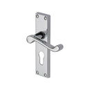 Project Hardware Door Handle for Euro Profile Plate Malvern Design Polished Chrome finish - PR648-PC - Choice Handles