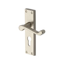 Project Hardware Door Handle for Euro Profile Plate Malvern Design Satin Nickel finish - PR648-SN - Choice Handles