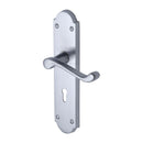 Project Hardware Door Handle Lever Lock Kensington Design Satin Chrome finish - PR7082-SC - Choice Handles