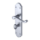Project Hardware Door Handle for Bathroom Kensington Design Satin Chrome finish - PR7088-SC - Choice Handles