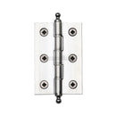 Heritage Brass Hinge Brass with Finial 3" x 2" Satin Chrome finish - PR88-246-SC - Choice Handles