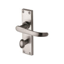 Project Hardware Door Handle for Bathroom Avon Design Satin Chrome finish - PR920-SC - Choice Handles