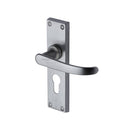 Project Hardware Door Handle for Euro Profile Plate Avon Design Satin Chrome finish - PR927-SC - Choice Handles