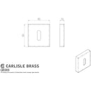 Manital - Manital Square Standard Key Escutcheon - Anthracite - QE003ANT - Choice Handles