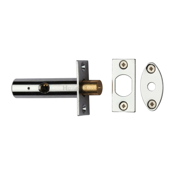 Heritage Brass Rack Bolt without Turn Polished Chrome finish - RB7-PC - Choice Handles