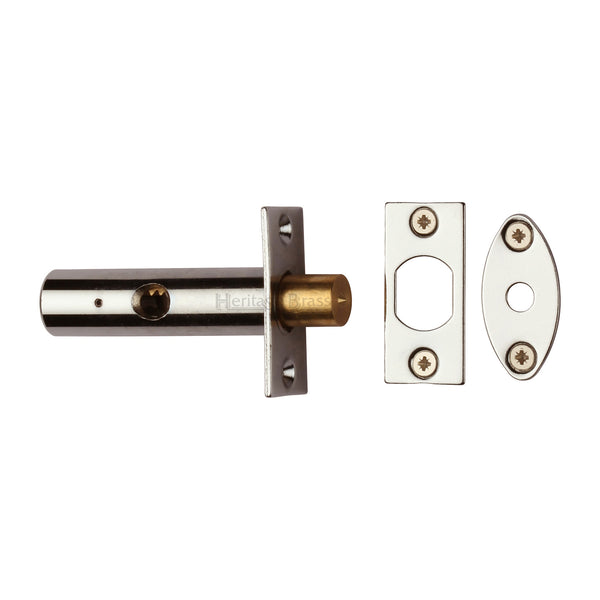 Heritage Brass Rack Bolt without Turn Polished Nickel finish - RB7-PNF - Choice Handles