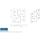 Eurospec - Enduro Rising Butt Hinge L/H - Satin Stainless Steel - RBH1433LEF/SSS - Choice Handles