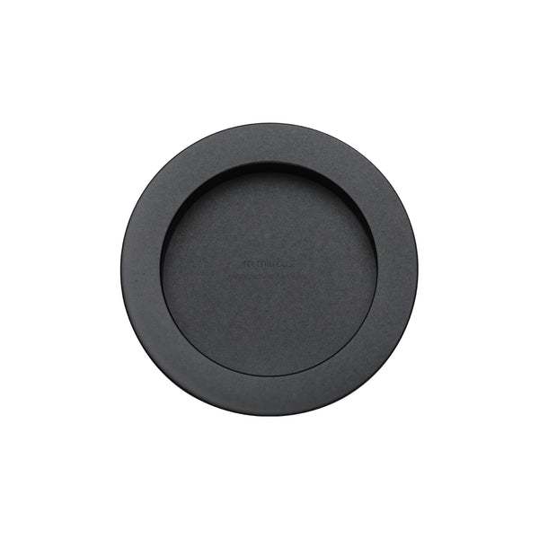 Sliding Round Flush Pull Pair Black Finish
 - RD2322-BLK - Choice Handles