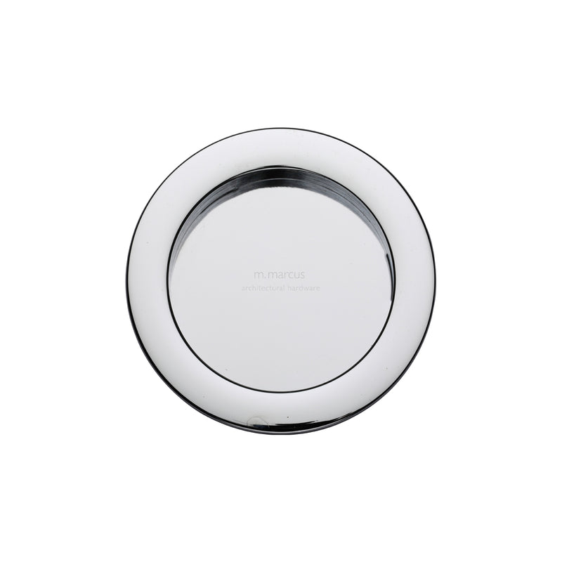 Sliding Round Flush Pull Pair Polished Chrome
 - RD2322-PC - Choice Handles