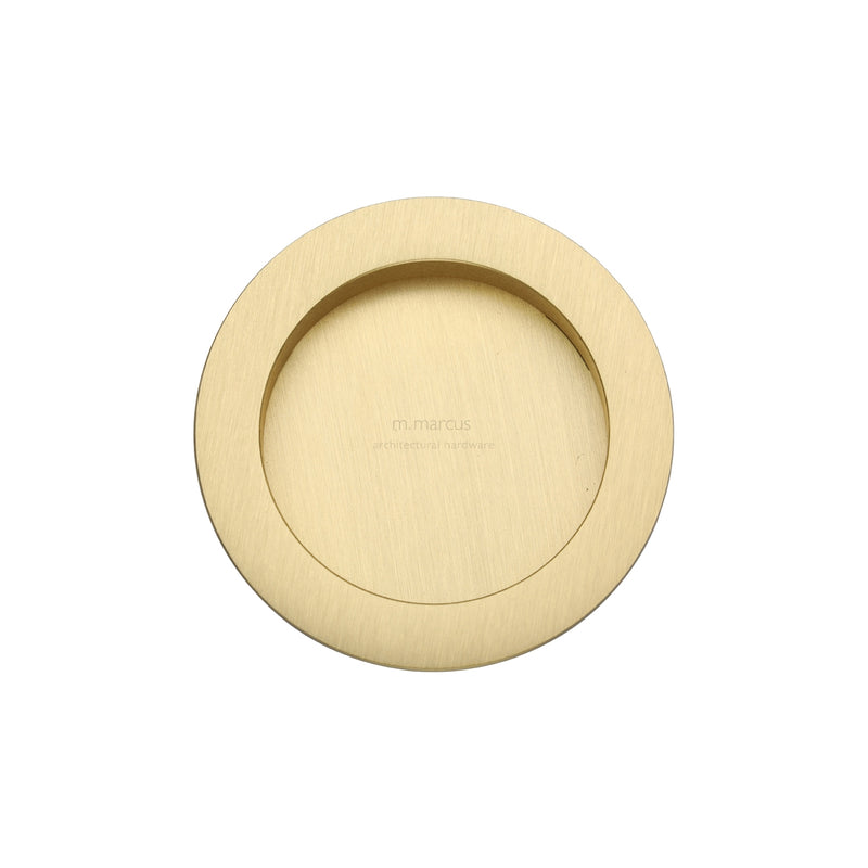 Sliding Round Flush Pull Pair Satin Brass
 - RD2322-SB - Choice Handles