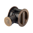 Tubular Lock with Round Privacy Turn & Release 50mm Antique Brass - RD2801-50-AT