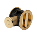 Tubular Lock with Round Privacy Turn & Release 50mm Polished Brass - RD2801-50-PB