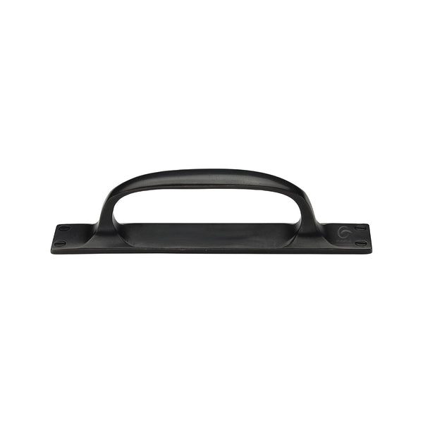 Rustic Dark Bronze Cabinet Pull Handle On Plate 178mm - RDB1142 178 - Choice Handles