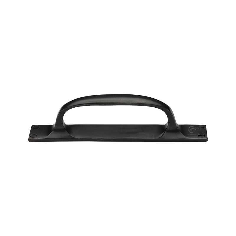 Rustic Dark Bronze Cabinet Pull Handle On Plate 178mm - RDB1142 178 - Choice Handles