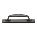 Rustic Dark Bronze Cabinet Pull Handle On Plate 228mm - RDB1142 228 - Choice Handles
