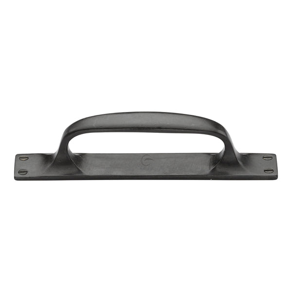 Rustic Dark Bronze Cabinet Pull Handle On Plate 228mm - RDB1142 228 - Choice Handles