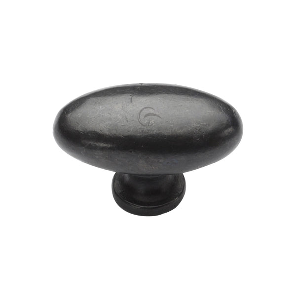 Rustic Dark Bronze Cabinet Knob Oval Design 38mm - RDB118 38 - Choice Handles