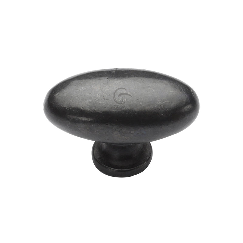 Rustic Dark Bronze Cabinet Knob Oval Design 38mm - RDB118 38 - Choice Handles