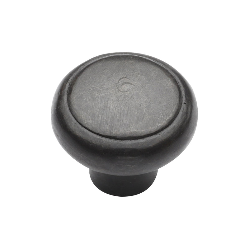 Rustic Dark Bronze Cabinet Knob Newport Design 32mm - RDB3990 32 - Choice Handles