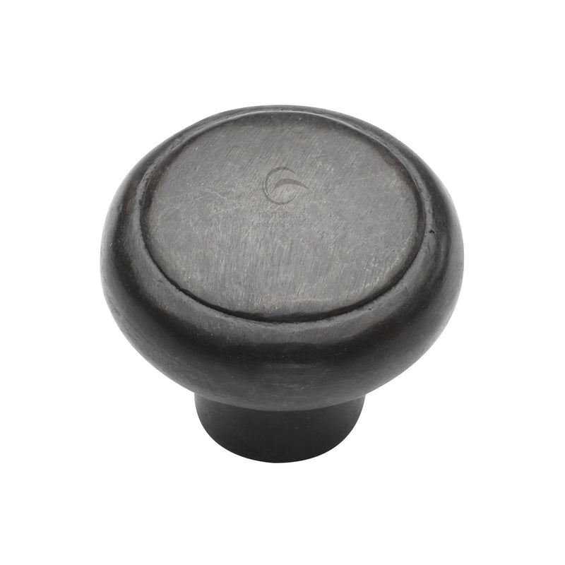 Rustic Dark Bronze Cabinet Knob Newport Design 38mm - RDB3990 38 - Choice Handles