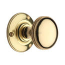 Heritage Brass Mortice Knob on Rose Richmond Design Polished Brass finish - RHM988-PB - Choice Handles