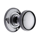 Heritage Brass Mortice Knob on Rose Richmond Design Polished Chrome finish - RHM988-PC - Choice Handles