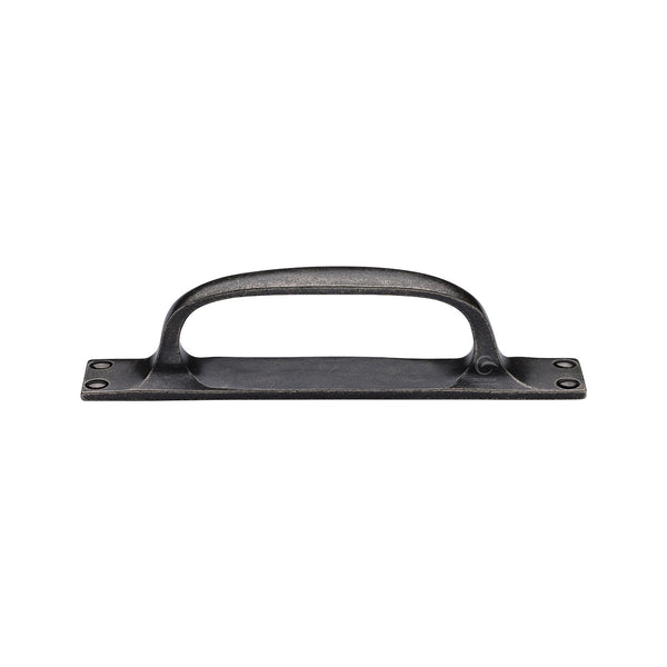 Rustic Pewter Cabinet Pull Handle On Plate 178mm - RPW1142 178 - Choice Handles