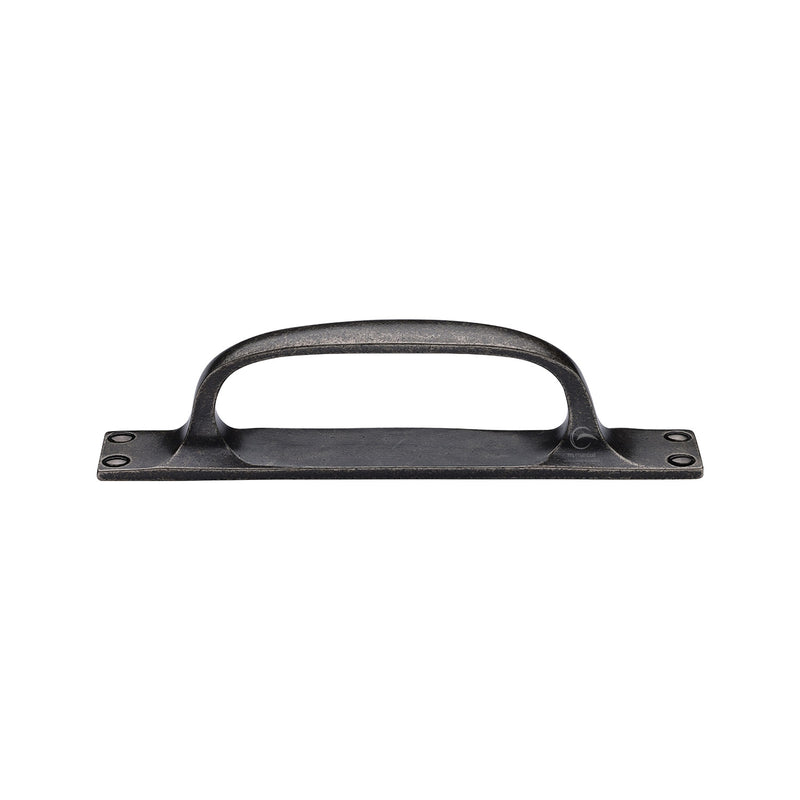 Rustic Pewter Cabinet Pull Handle On Plate 178mm - RPW1142 178