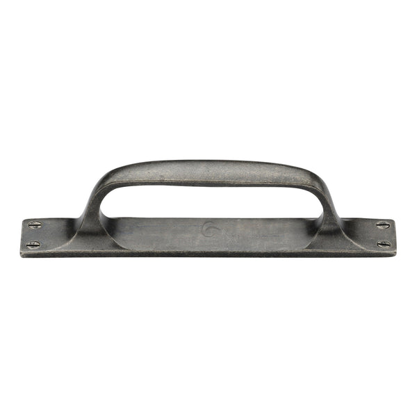 Rustic Pewter Cabinet Pull Handle On Plate 228mm - RPW1142 228 - Choice Handles