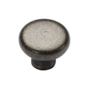 Rustic Pewter Cabinet Knob Round Design 32mm - RPW117 32 - Choice Handles