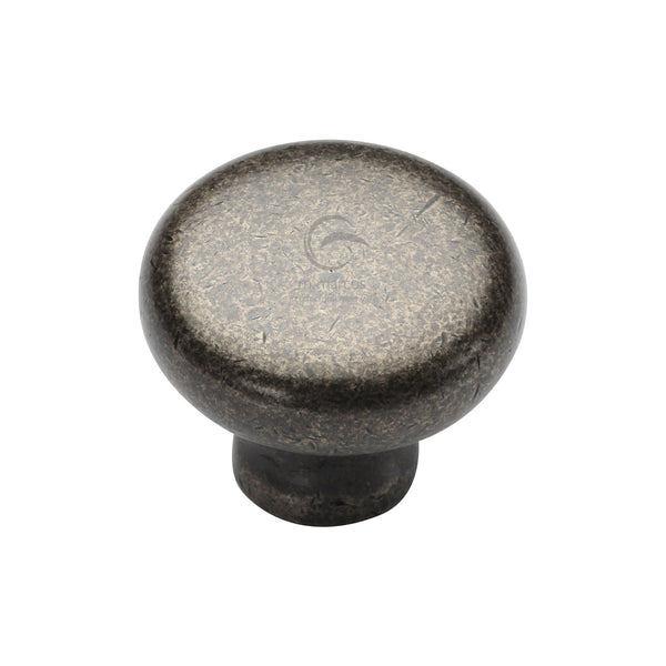 Rustic Pewter Cabinet Knob Round Design 32mm - RPW117 32 - Choice Handles