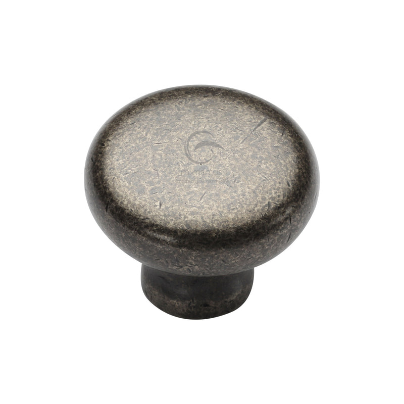 Rustic Pewter Cabinet Knob Round Design 32mm - RPW117 32 - Choice Handles