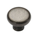 Rustic Pewter Cabinet Knob Round Design 38mm - RPW117 38 - Choice Handles