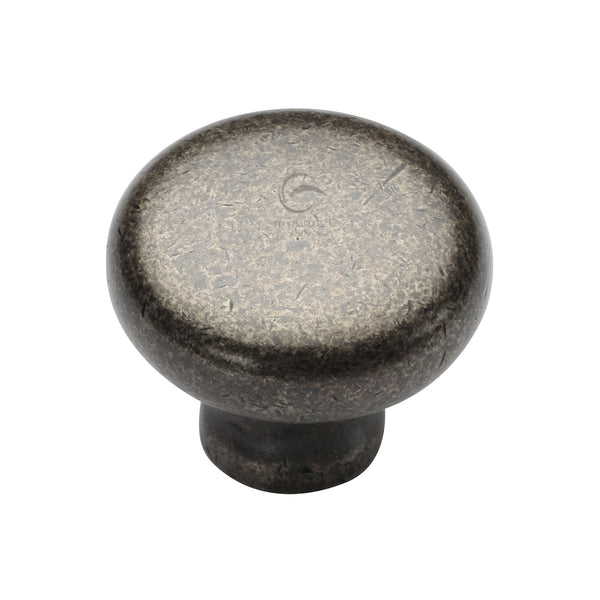 Rustic Pewter Cabinet Knob Round Design 38mm - RPW117 38 - Choice Handles