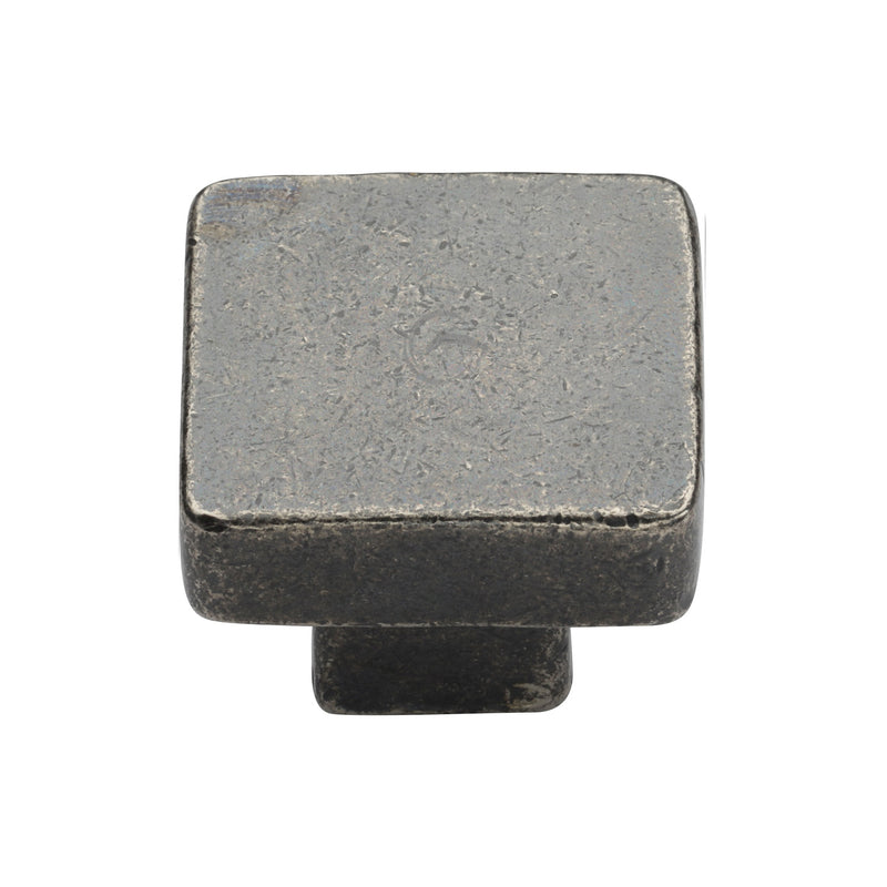 Rustic Pewter Cabinet Knob Square Design 32mm - RPW3674 32 - Choice Handles