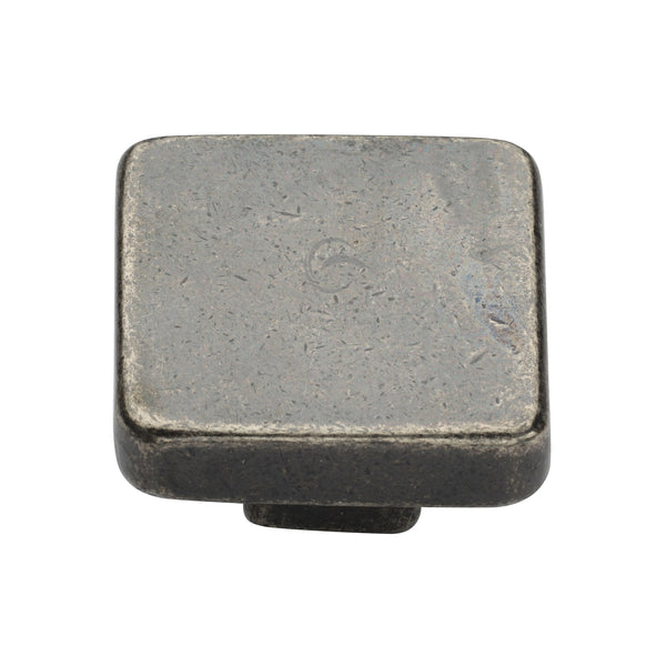 Rustic Pewter Cabinet Knob Square Design 38mm - RPW3674 38 - Choice Handles
