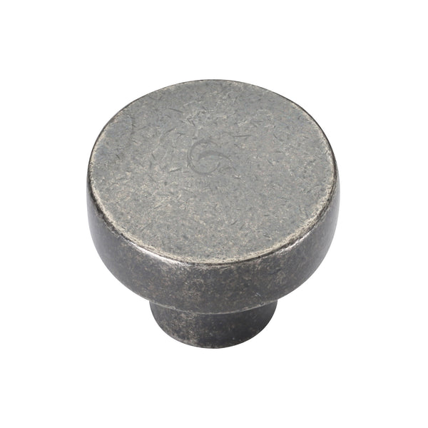Rustic Pewter Cabinet Knob Round Disc Design 32mm - RPW3880 32 - Choice Handles
