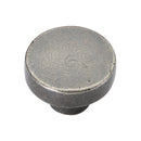 Rustic Pewter Cabinet Knob Round Disc Design 38mm - RPW3880 38 - Choice Handles